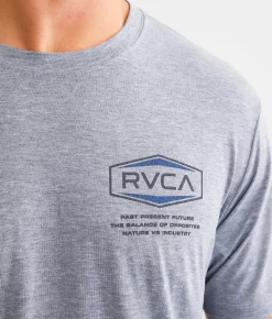 Graphic T-Shirts|Activewear | RVCA Chevron Sport T-Shirt Black Heather Sport