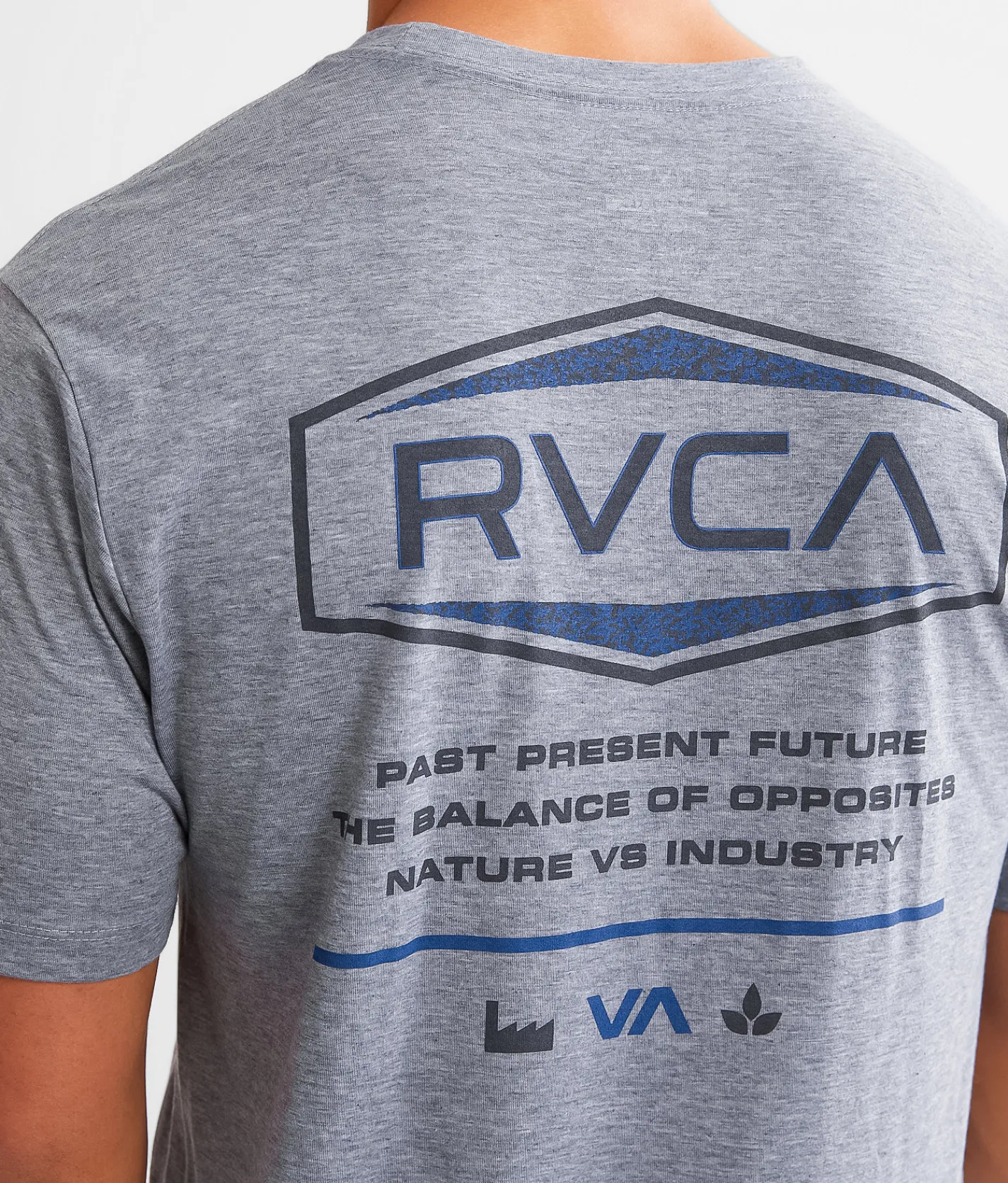 Graphic T-Shirts|Activewear | RVCA Chevron Sport T-Shirt Black Heather Sport