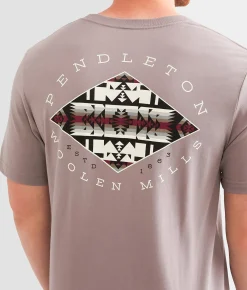 Pendleton Chief Joseph Diamond T-Shirt Pebble New