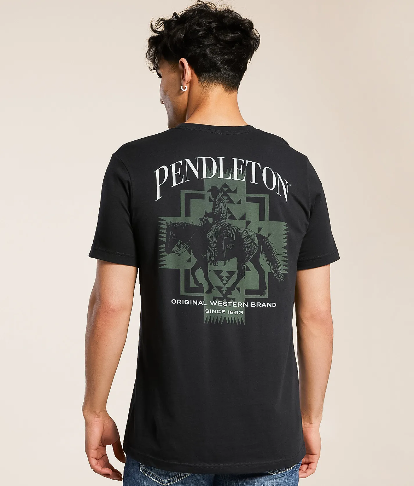 Pendleton Chief Joseph Horse T-Shirt Vintage Black