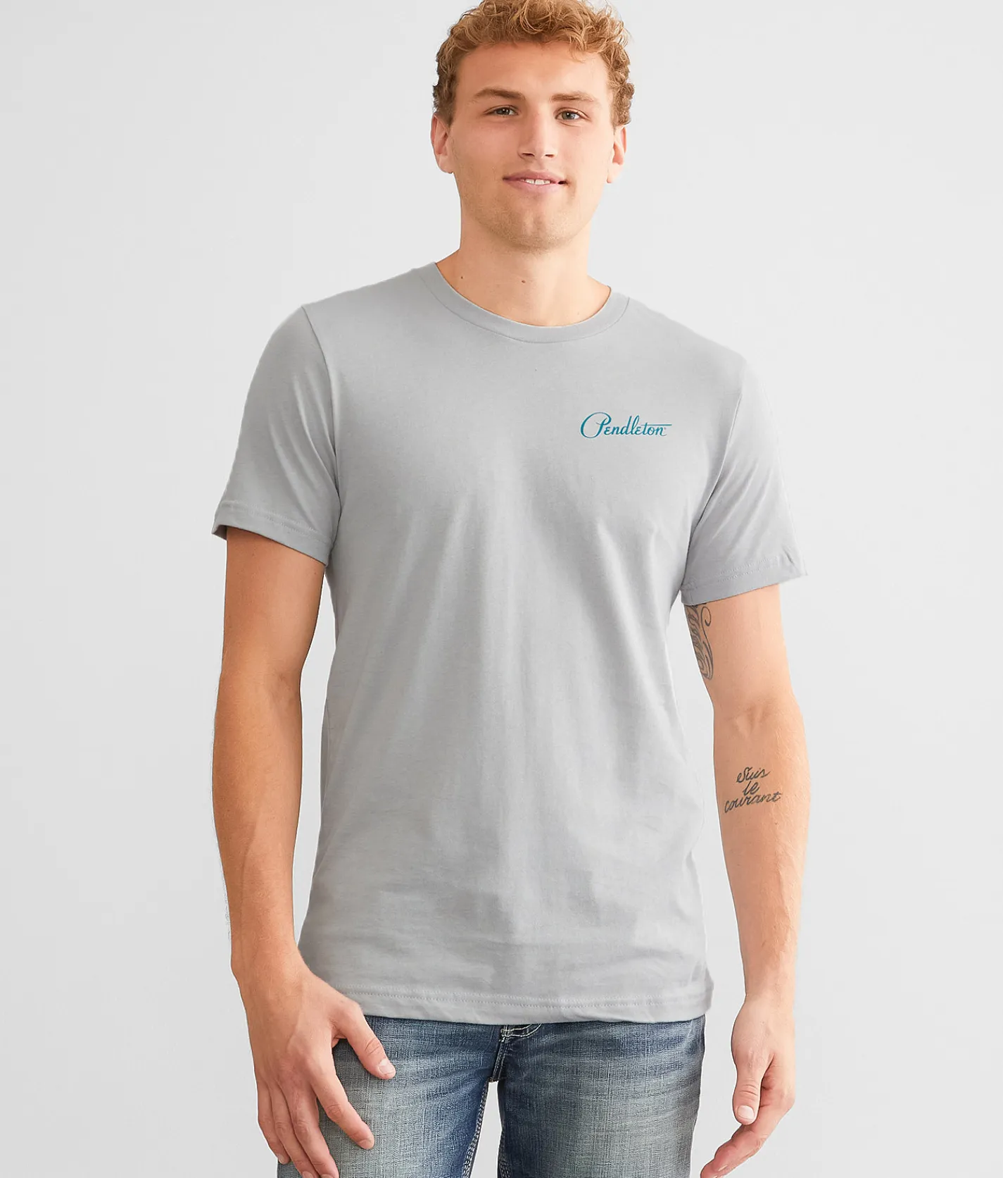 Graphic T-Shirts | Pendleton Chief Joseph Moose T-Shirt Solid Athletic Grey