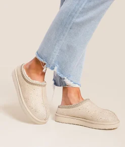 Shoes | Very G Chloe Rhinestone Slipper Cream