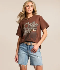 Merch Traffic Chris Stapleton Band T-Shirt Brown Discount