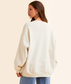Tops | Modish Rebel Christmas Tree Farm Oversized Pullover White