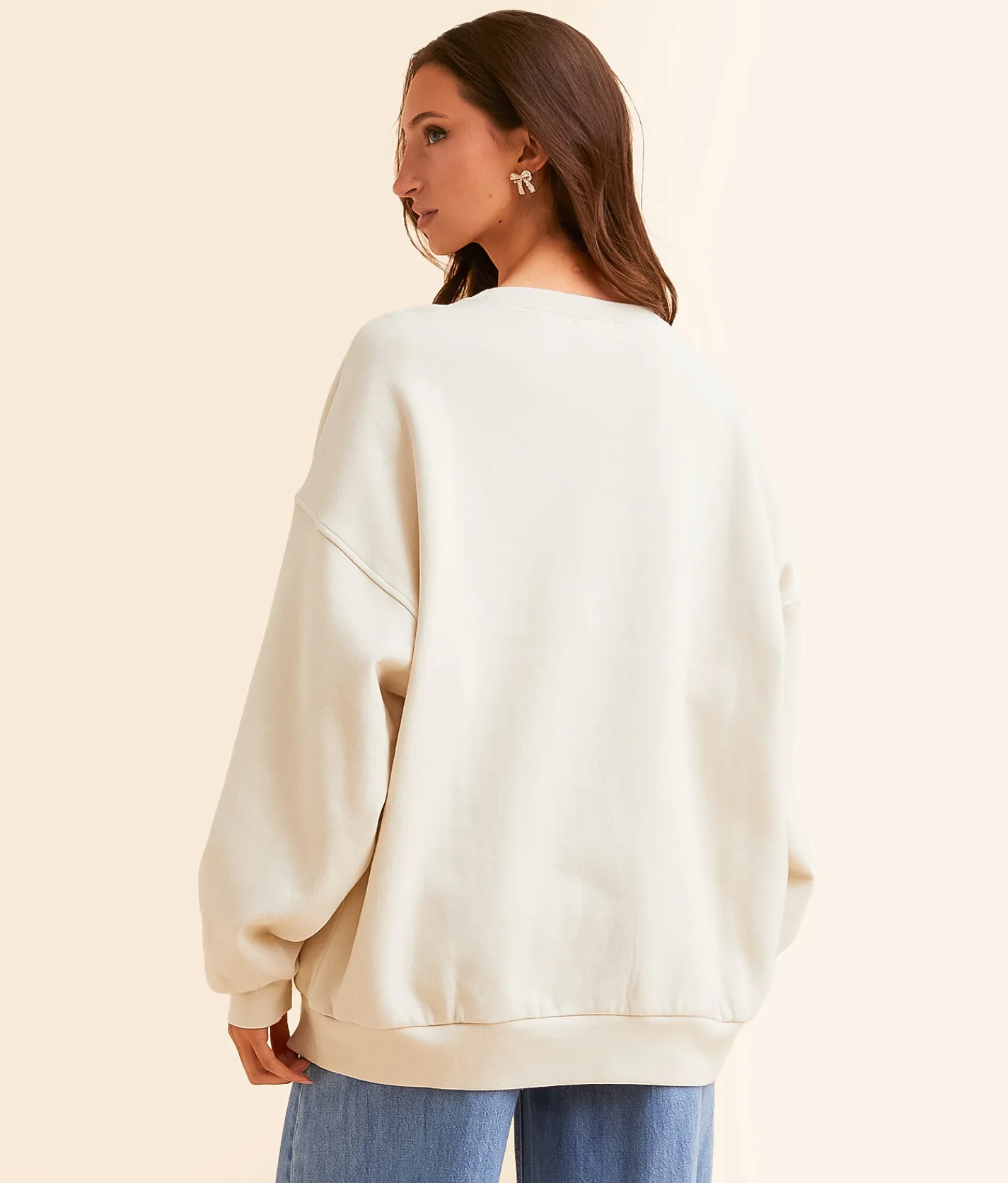 Tops | Modish Rebel Christmas Tree Farm Oversized Pullover White