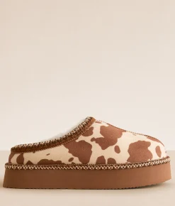 Shoes | Very G Christy Cow Slipper Cream Tan
