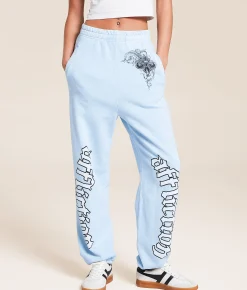 Affliction Chrome Jogger Sweatpant Blue Sky Pigment Dye Sale