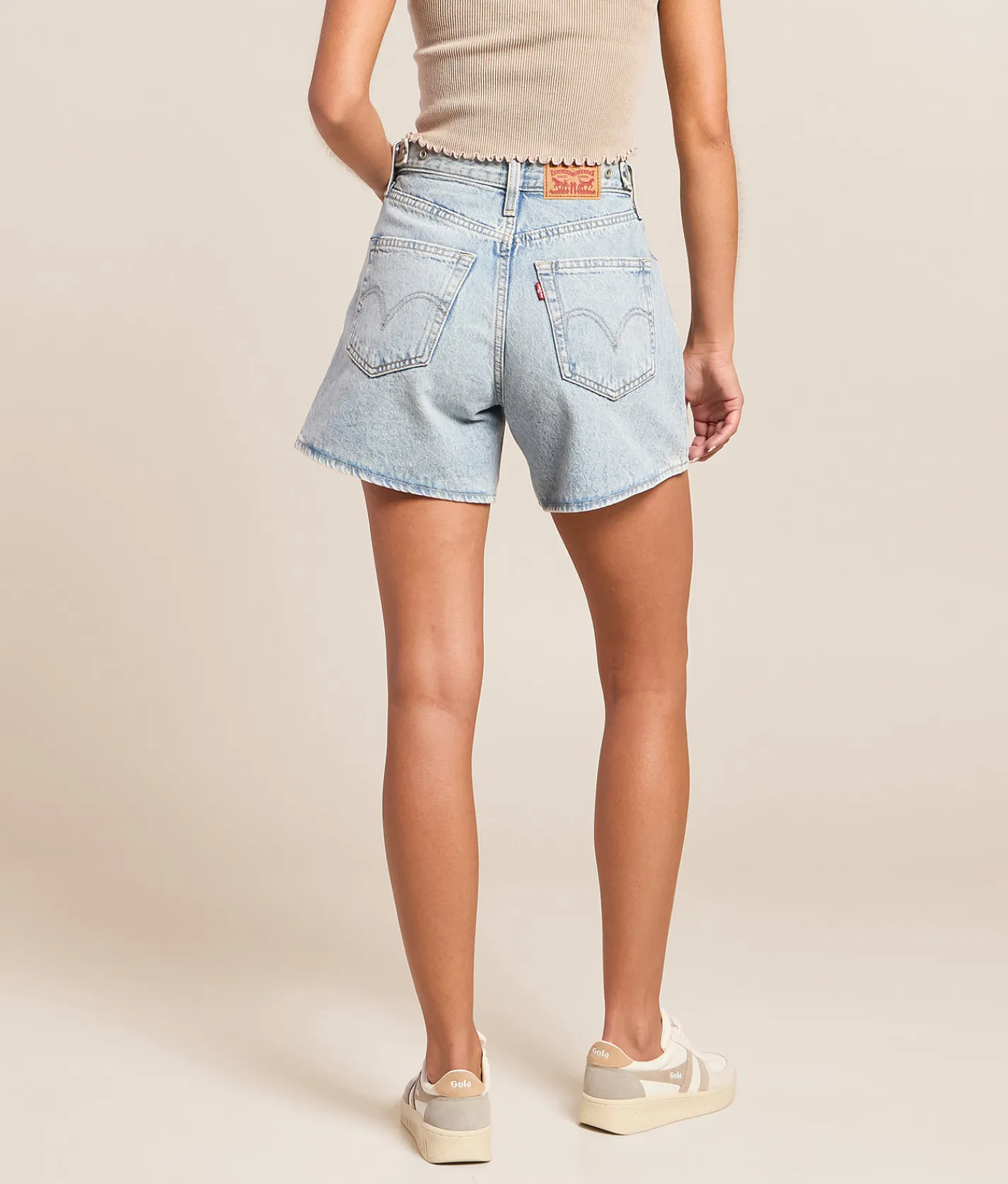 Bottoms|Shorts | Levi's® Cinch Mid-Thigh Shorts Abraided Art