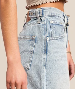 Bottoms|Shorts | Levi's® Cinch Mid-Thigh Shorts Abraided Art