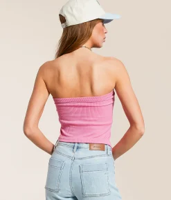 Freshwear Cinch Tie Hanky Tube Top Pink Discount