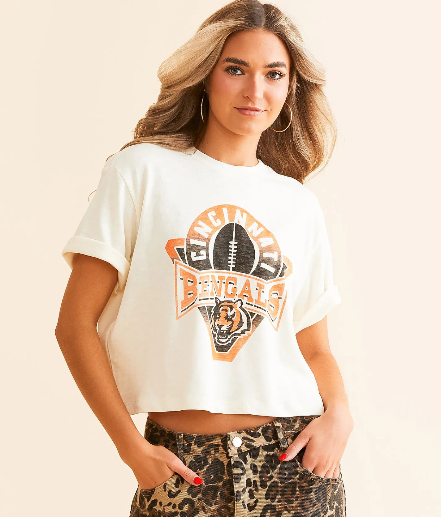 Tops | Junkfood Cincinnati Cropped T-Shirt Bengals