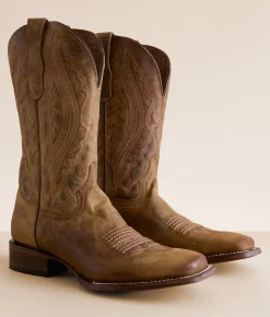 Circle G by Corral Distressed Leather Cowboy Boot Honey Outlet