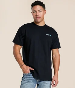 Hurley Circle Gradient T-Shirt Black New