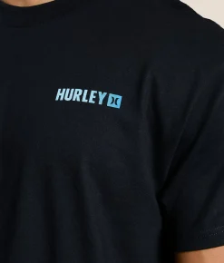 Hurley Circle Gradient T-Shirt Black New