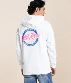Old Row Circle Logo Hooded Sweatshirt White Best