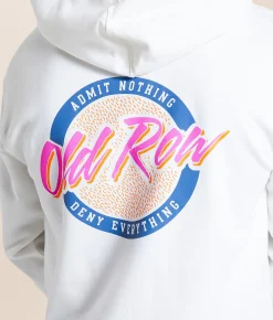 Old Row Circle Logo Hooded Sweatshirt White Best
