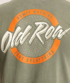 Tops|Graphic T-Shirts | Old Row Circle Logo T-Shirt Moss