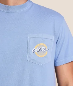Old Row Circle Logo T-Shirt Washed Denim Discount