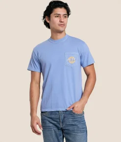 Old Row Circle Logo T-Shirt Washed Denim Discount