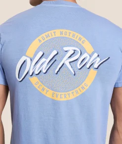 Old Row Circle Logo T-Shirt Washed Denim Discount
