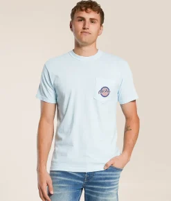 Graphic T-Shirts | Old Row Circle Logo USA T-Shirt Chambray