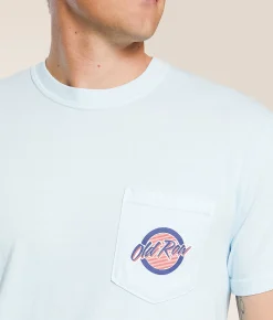 Graphic T-Shirts | Old Row Circle Logo USA T-Shirt Chambray