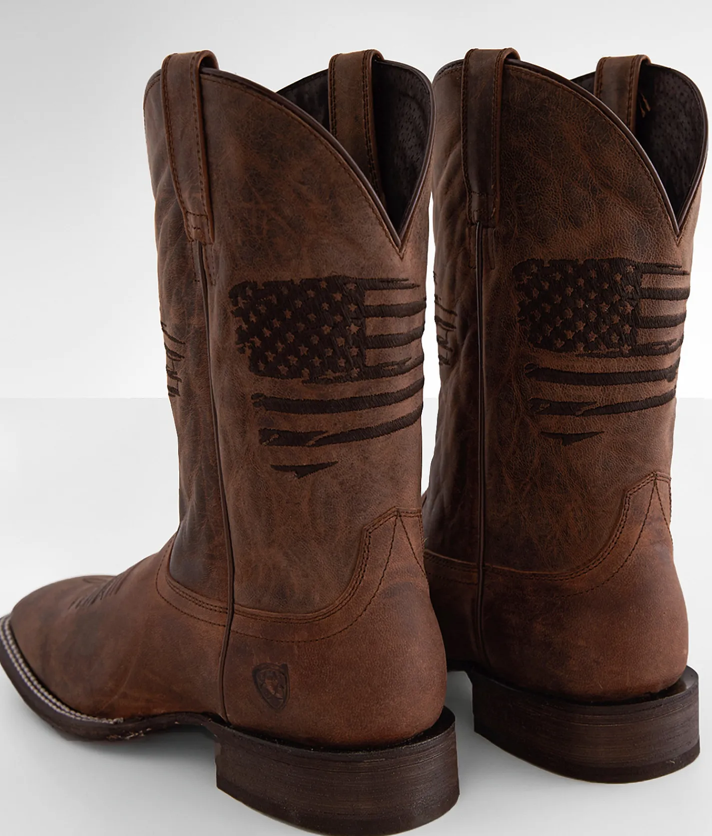 Ariat Circuit Patriot Leather Cowboy Boot Weathered Tan Clearance