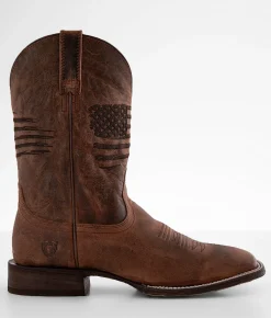 Ariat Circuit Patriot Leather Cowboy Boot Weathered Tan Clearance