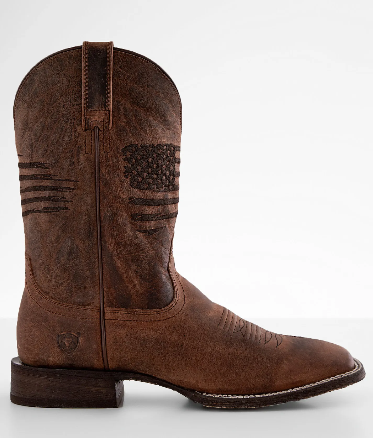 Ariat Circuit Patriot Leather Cowboy Boot Weathered Tan Clearance
