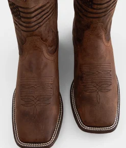 Ariat Circuit Patriot Leather Cowboy Boot Weathered Tan Clearance