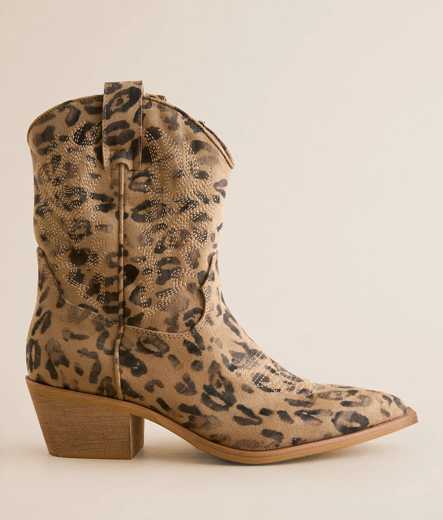 Mi.iM Claire Print Western Ankle Boot Leopard Best