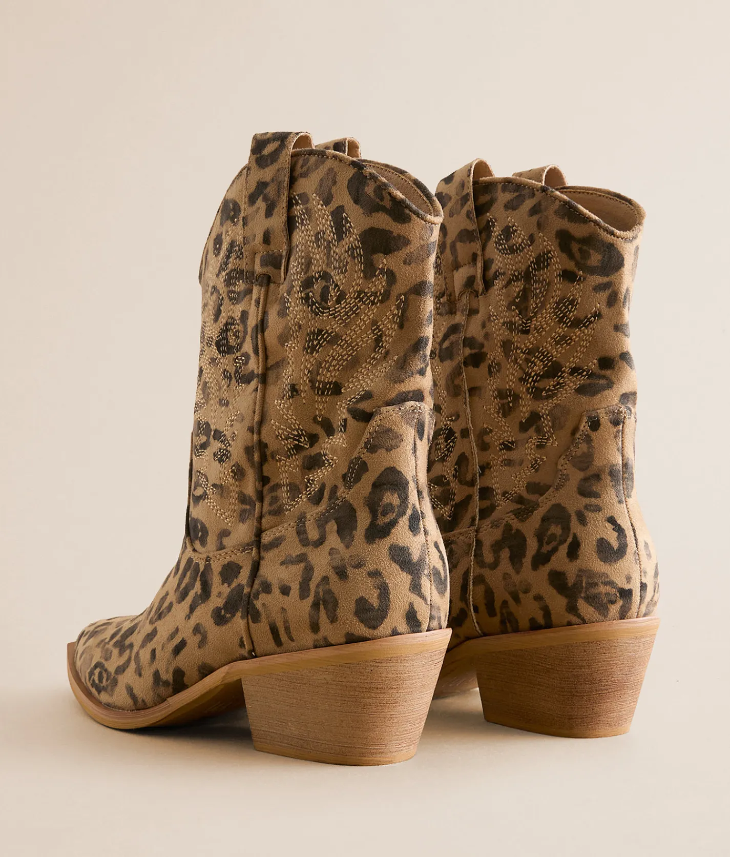 Mi.iM Claire Print Western Ankle Boot Leopard Best