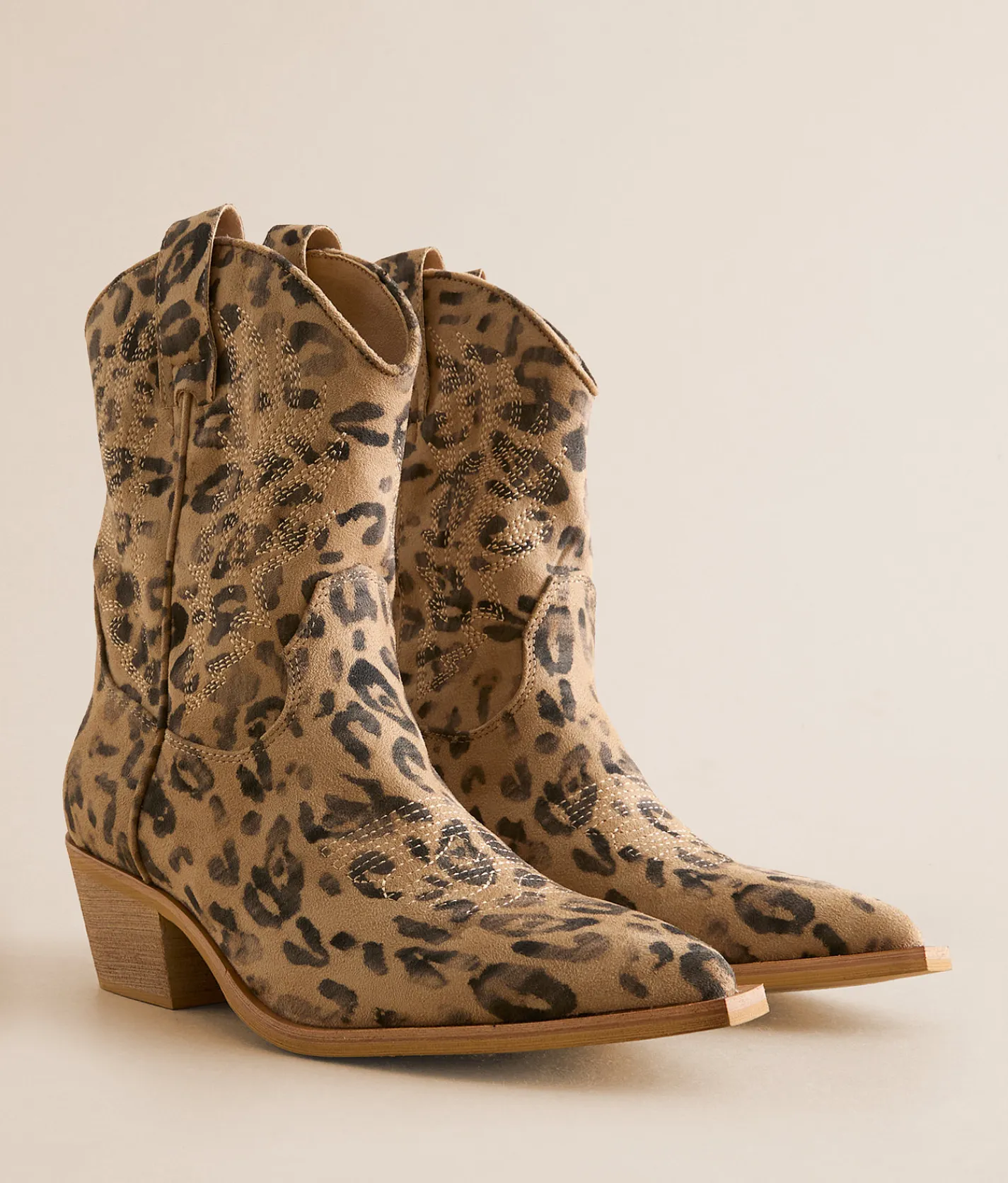 Mi.iM Claire Print Western Ankle Boot Leopard Best