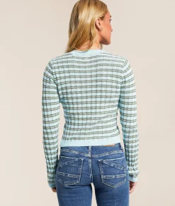 Tops | Billabong Claire Sweater Misty Blue