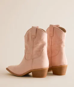 Mi.iM Claire Western Ankle Boot Pink Clearance