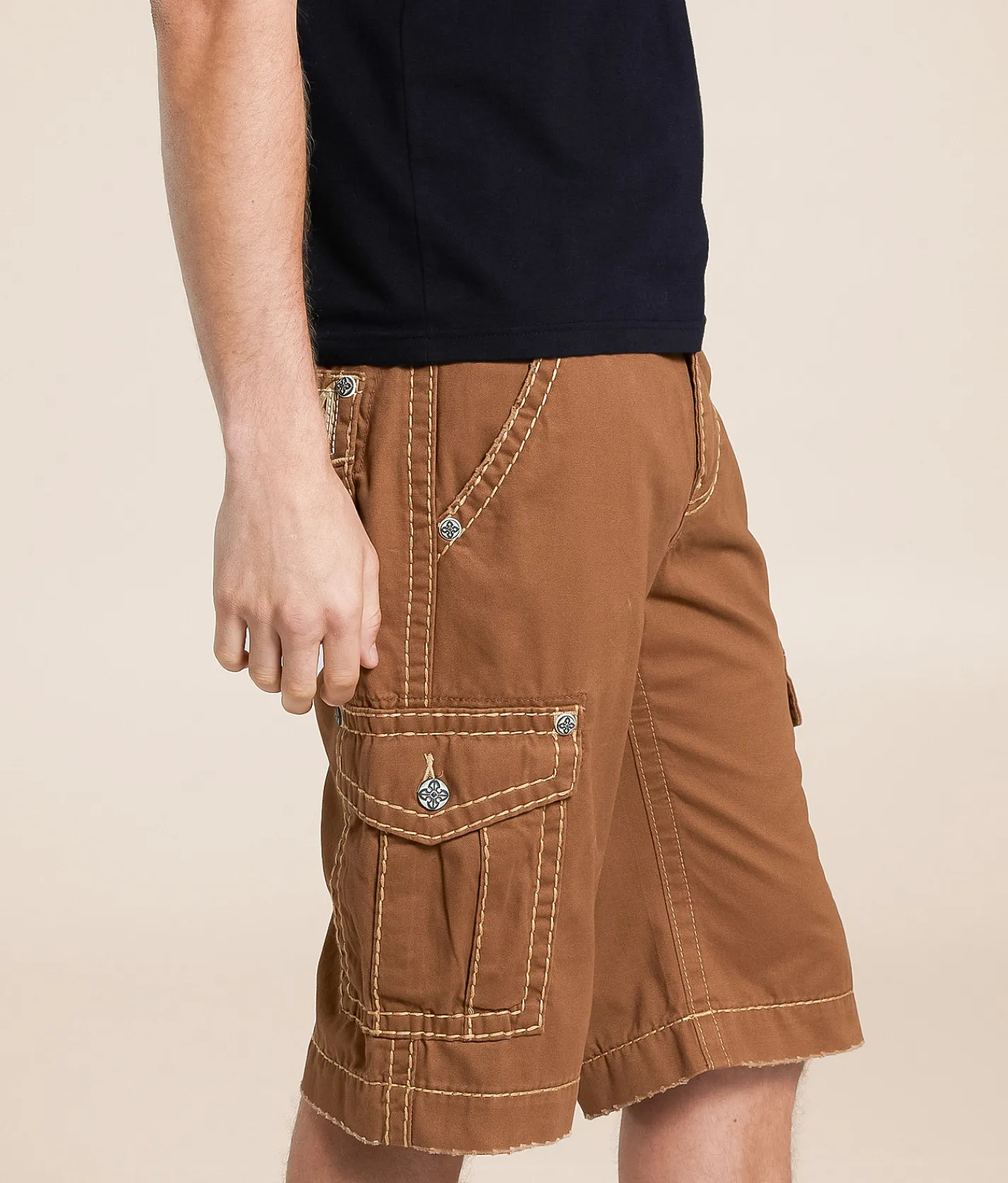 Rock Revival Classic Cargo Short Brown Sale