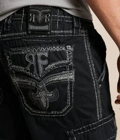 Bottoms|Shorts | Rock Revival Classic Cargo Short Black