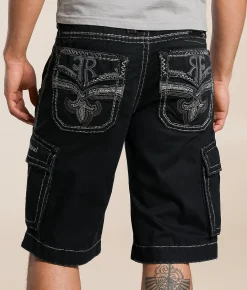 Bottoms|Shorts | Rock Revival Classic Cargo Short Black