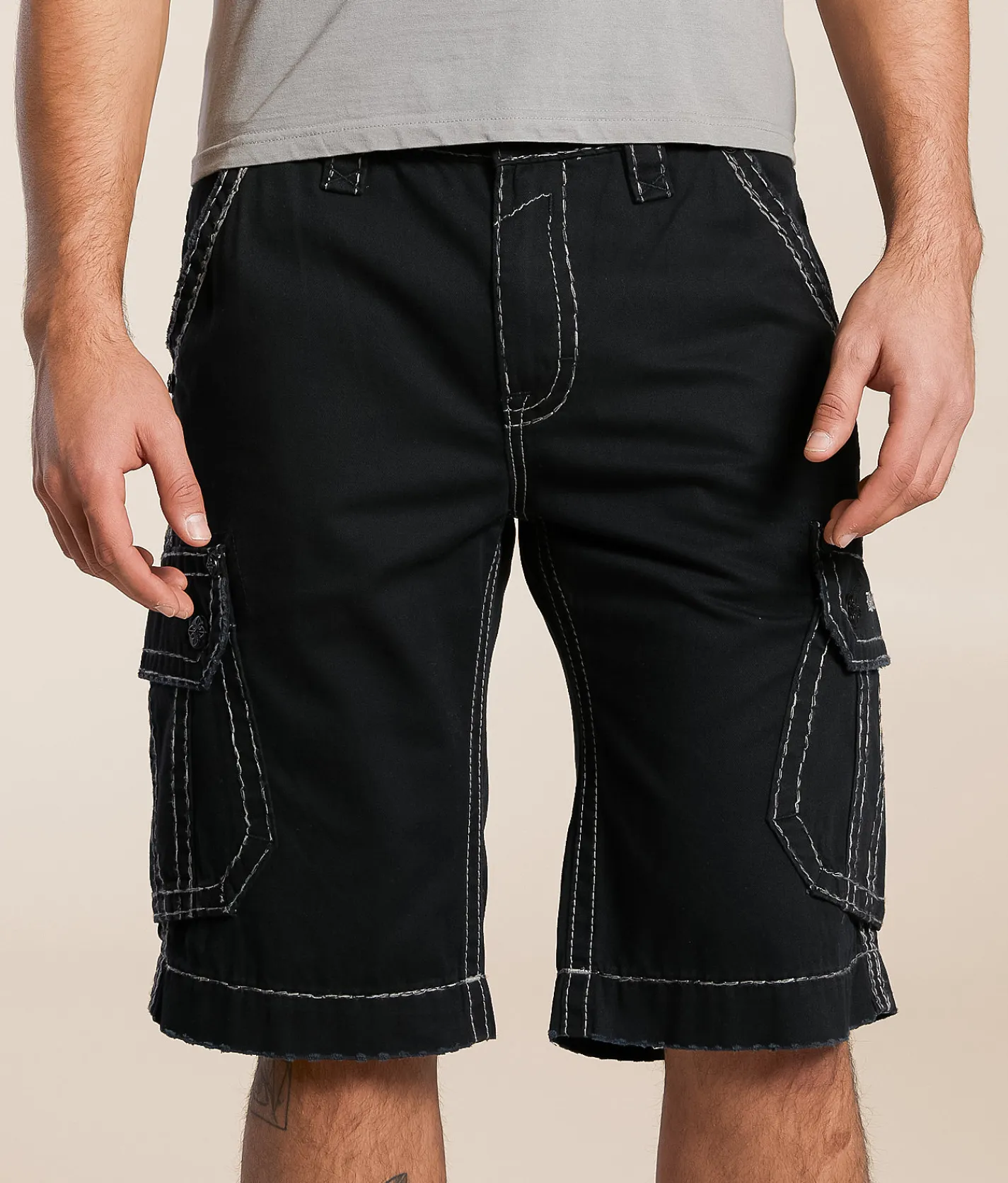 Bottoms|Shorts | Rock Revival Classic Cargo Short Black