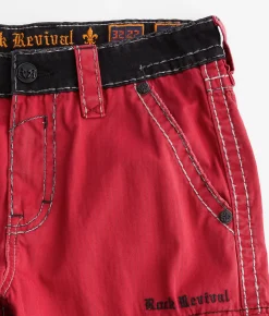 Rock Revival Classic Cargo Stretch Short Red Hot