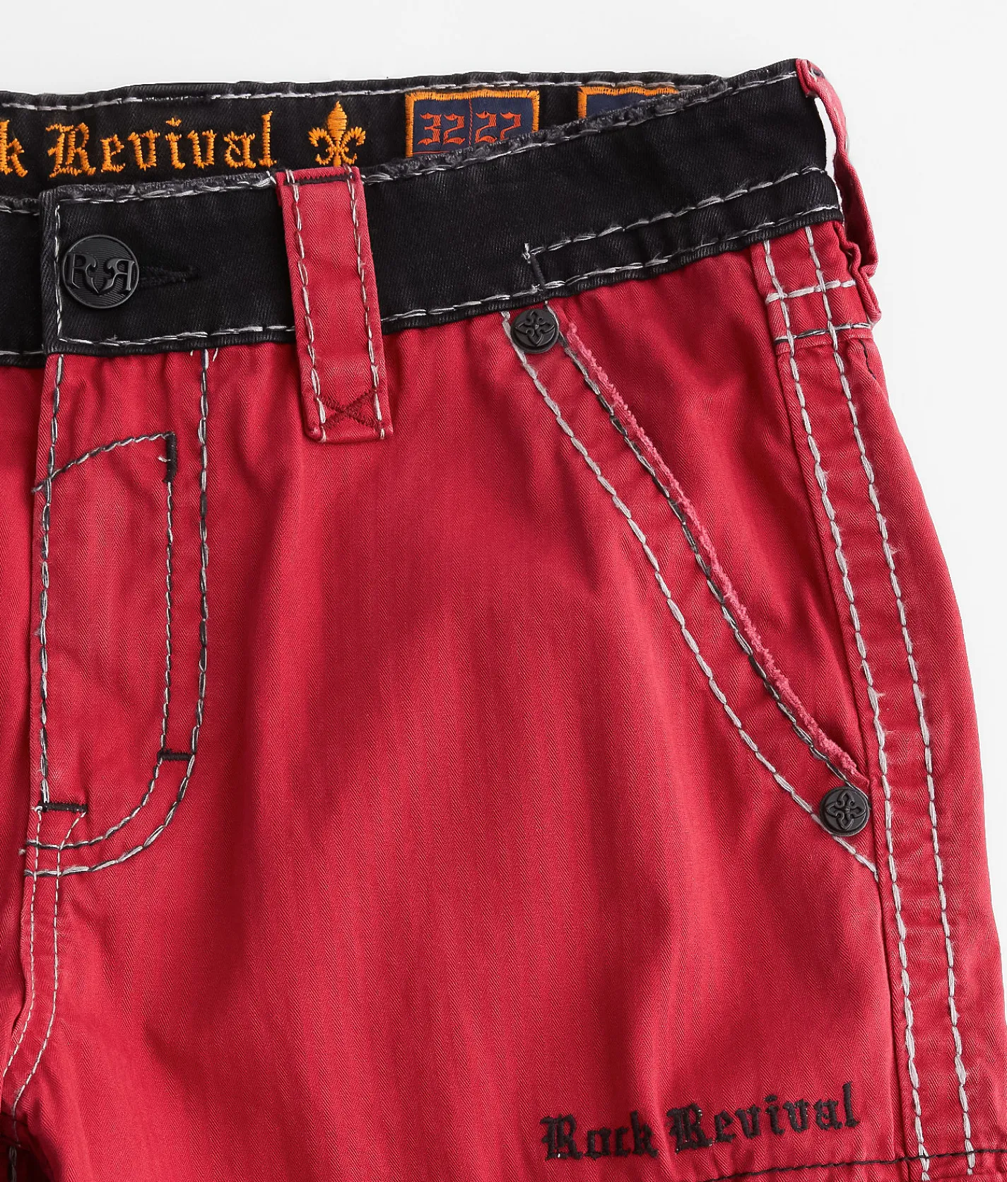 Rock Revival Classic Cargo Stretch Short Red Hot