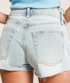 Z Supply Classic High Rise Denim Short Faded Indigo Sale