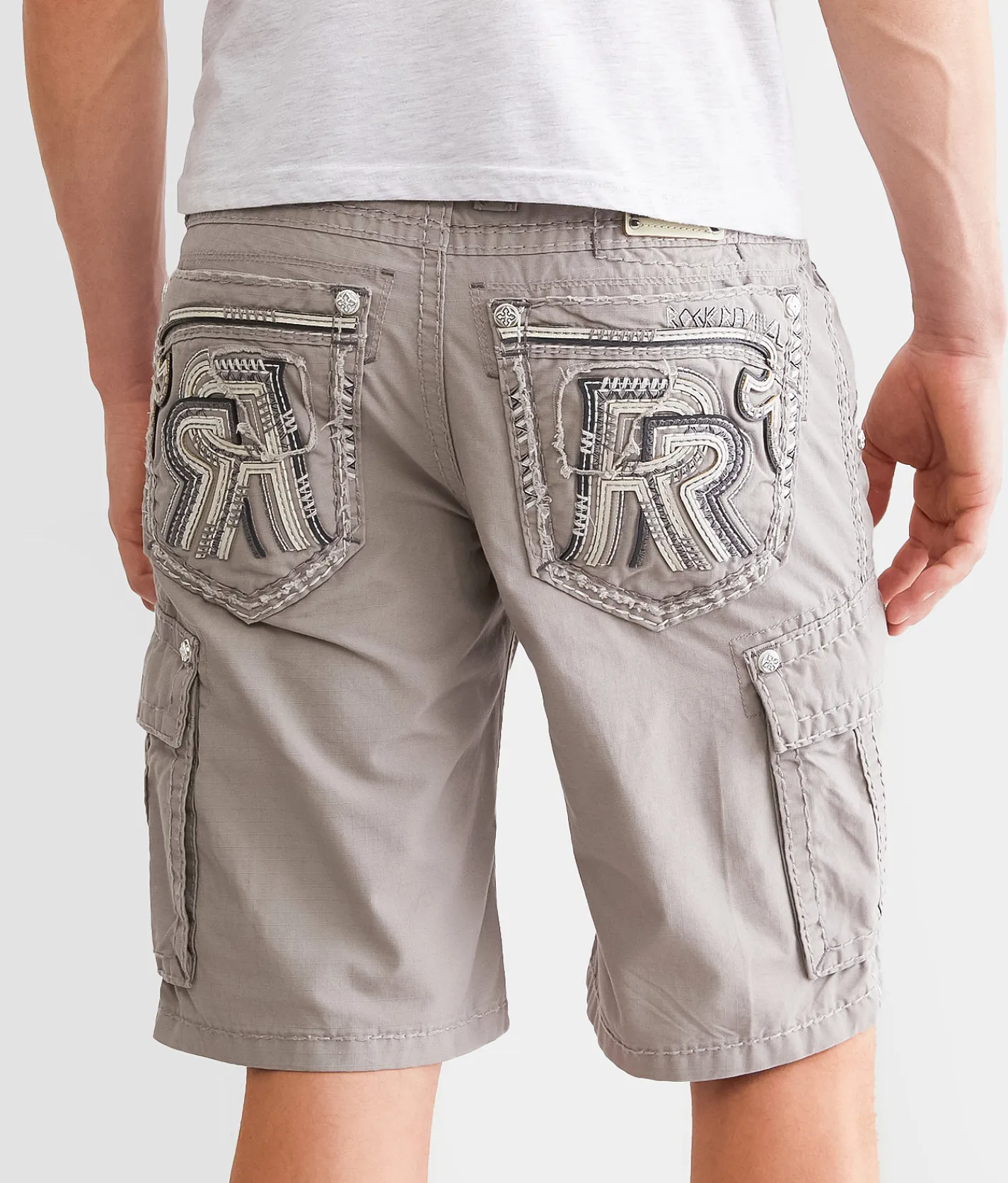 Rock Revival Classic Ripstop Cargo Short Grey