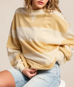 Tops | Free People Classic Stripe Pullover Periwinkle