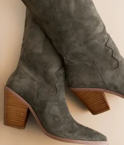 Shoes | Mi.iM Classy Tall Western Boot Olive