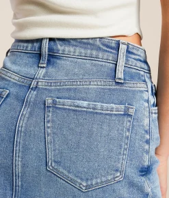 Bottoms | VERVET by Flying Monkey Claudia Denim Stretch Mini Skirt Daringly