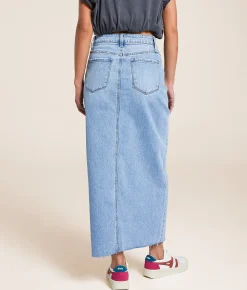 Bottoms | VERVET by Flying Monkey Claudia High Rise Midi Denim Skirt Verve