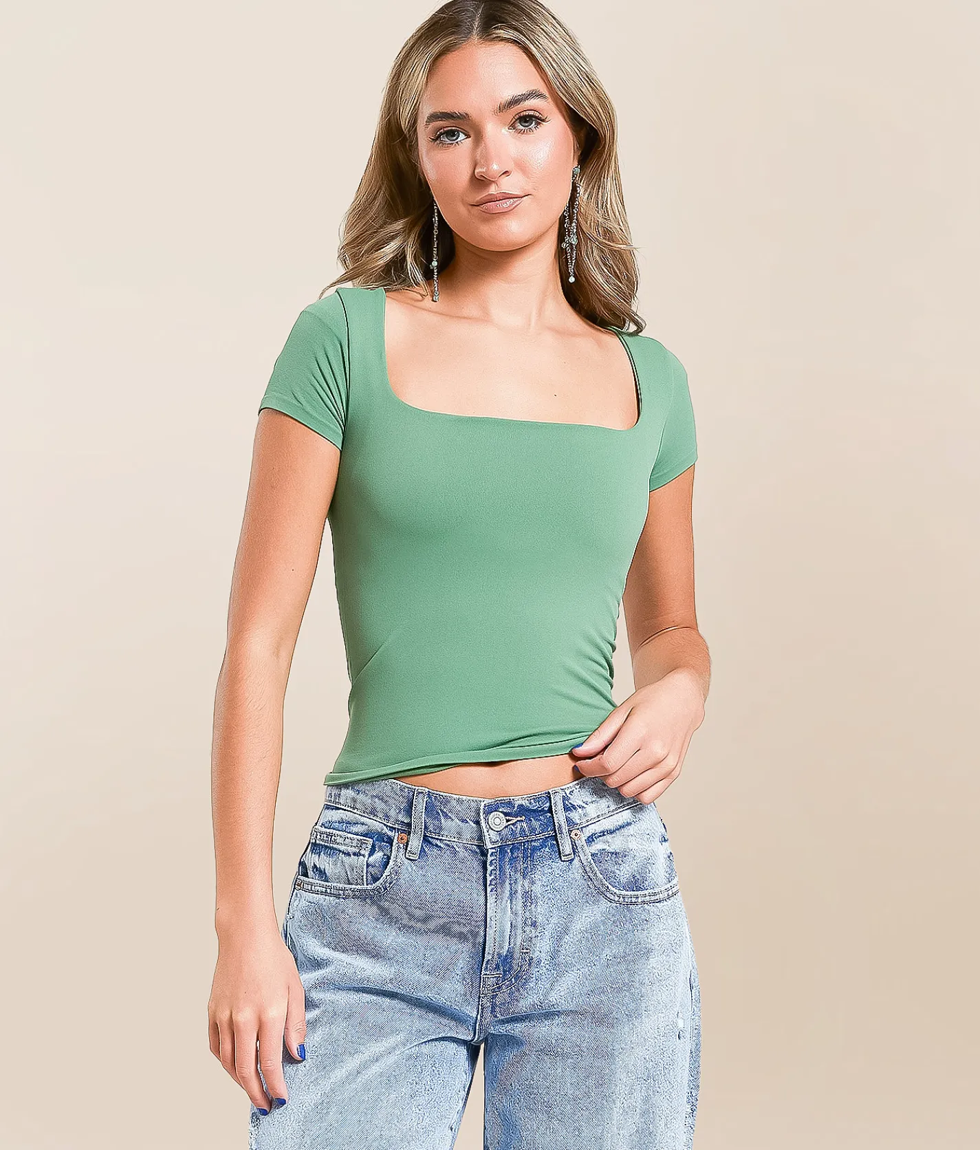 Tops | Free People Clean Lines Baby T-Shirt Copper