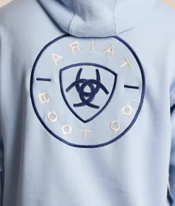 Ariat Clean Seal Hooded Sweatshirt Soft Chambray New