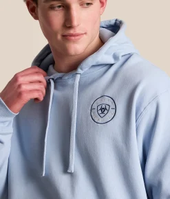 Ariat Clean Seal Hooded Sweatshirt Soft Chambray New